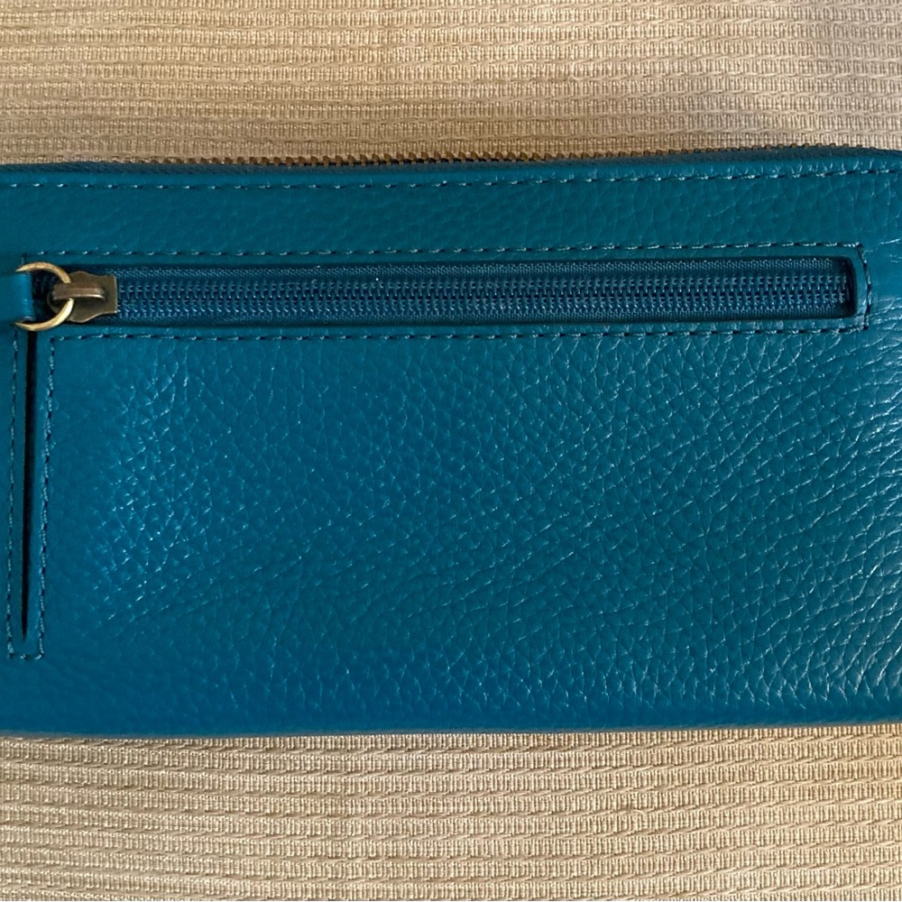 Fossil Blue Wallet with Hedgehog Design - Picture 2 of 5